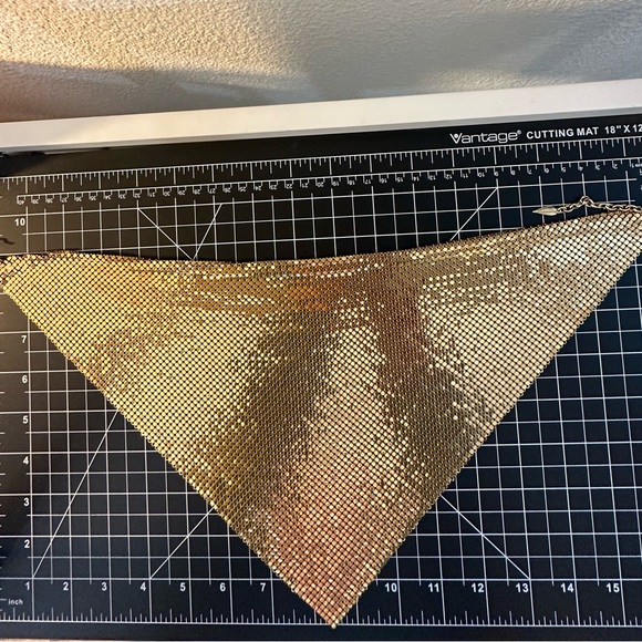 🔥 RARE VINTAGE MESH WHITING DAVIS BIB NECKLACE - Picture 10 of 17